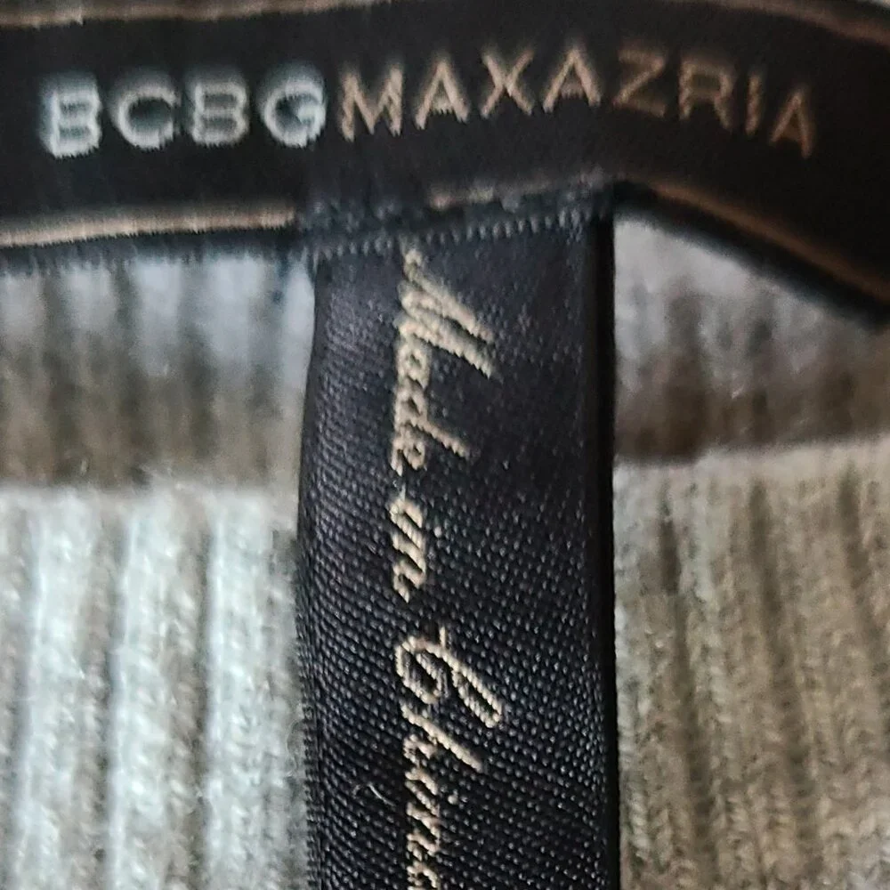 BCBG MAXAZRIA WOMENS LACE UP-CORSET- CROP SWEATER-LIGHT GRAY- SIZE MEDIUM - Picture 3 of 12